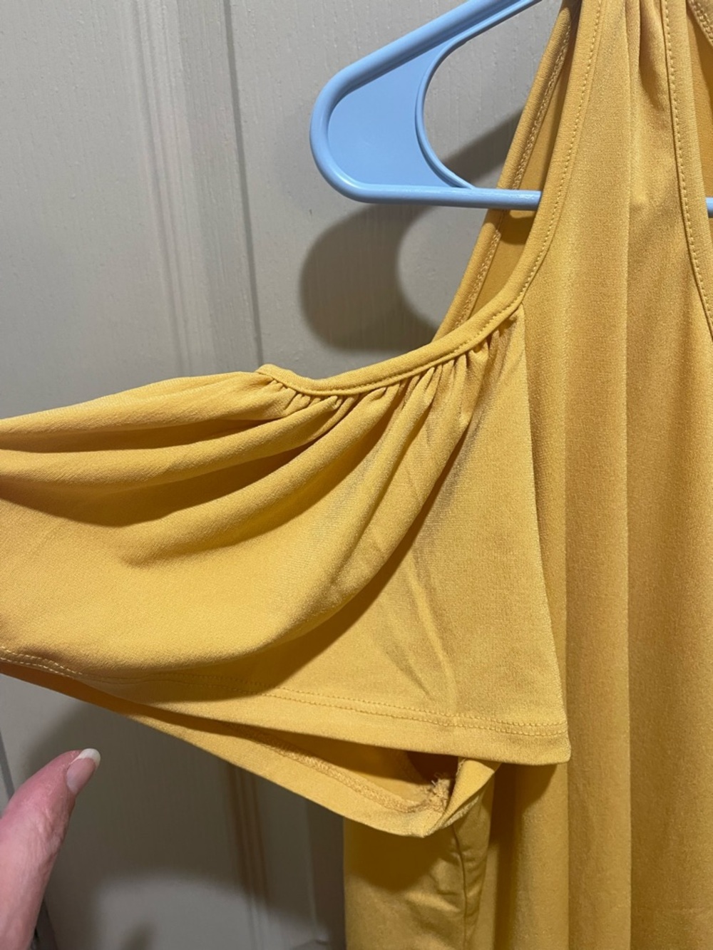 NWOT- JM Collection Mustard Gold Cold-Shoulder Tunic size 3x - Picture 4 of 4